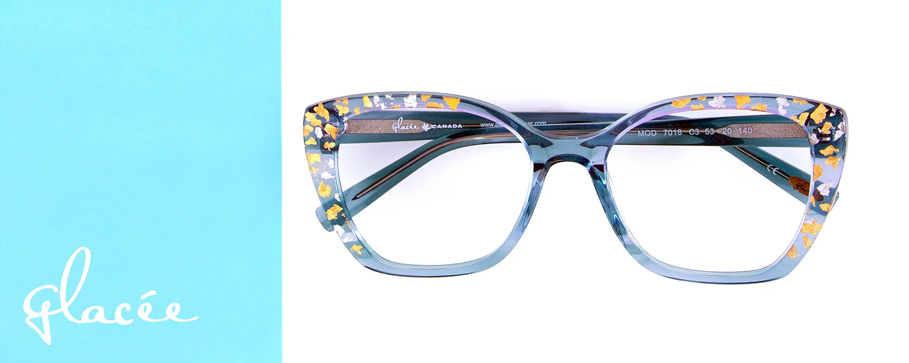 Glacee Blue and Gold Women\'s Glasses Blue Light Reading Womens Eyeglasses by FREYRS Eyewear main image 3