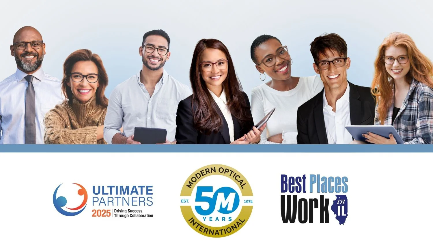 picture of family wearing eyeglasses