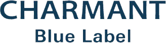 charmant blue label logo.